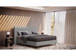 BRUNO Boxspringbett Prestige 140x200cm in Hellgrau | 6 Farben & 4 Kopfteile wählbar | Luxus 27 cm Pulse-Latex-Matratze | Made in Germany