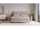 BRUNO Boxspringbett Prestige 200x200cm in Blush Rosa | 6 Farben & 4 Kopfteile wählbar | Luxus 27 cm Pulse-Latex-Matratze | Made in Germany