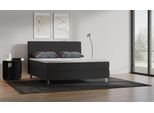 BRUNO Boxspringbett Premium 200x200cm in Schwarz | Matratzen-Härtegrad: Links H3 / Rechts H2 | mehrfach ausgezeichnet in Design & Qualität
