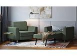 BRUNO Schlafsessel 70cm in Grün | praktische Größe | stabiles Massivholz & Boxspringkomfort
