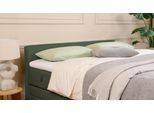 BRUNO Boxspringbett Premium mit Bettkasten 200x200cm in Grün | Matratzen-Härtegrad: Links H3 / Rechts H3 | extra viel Stauraum & individuell konfiguri