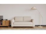 BRUNO Schlafsofa 160cm in Creme Ecru Beige | Klassik | stabiles Massivholz & Boxspringkomfort