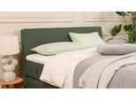 BRUNO Boxspringbett Premium mit Bettkasten 200x200cm in Grün | Matratzen-Härtegrad: Links H2 / Rechts H3 | extra viel Stauraum & individuell konfiguri