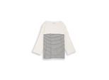 TOM TAILOR Damen Langarmshirt mit Streifenmuster, weiß, Gestreift, Gr. M