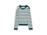 TOM TAILOR Damen Strickpullover mit Streifenmuster, grün, Gestreift, Gr. M