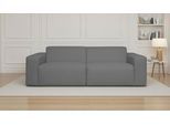 3-Sitzer OTTO HOME "Koa, 228 cm, Modulsofa in Cord, Chenille, Struktur, Webstoff", grau, B:228cm H:88cm T:98cm, 62% Polypropylen, 32% Polyester, Sofas, 3-Sitzer, Designsofa, weicher Lounge-Sitzkomfort, Welleunterfederung, bodentief