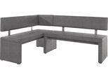 Eckbank OTTO HOME "Charissa", grau (anthrazit (fantasy 8203)), B:210cm H:90cm T:140cm, Holzwerkstoff, Massivholz, Sitzbänke, Eckbank, in 3 Größen, verschiedene Qualitäten