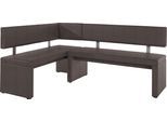 Eckbank OTTO HOME "Charissa", braun (dunkelbraun (capulet 4007)), B:190cm H:90cm T:140cm, Holzwerkstoff, Massivholz, Sitzbänke, Eckbank, in 3 Größen, verschiedene Qualitäten