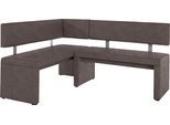 Eckbank OTTO HOME "Charissa", braun (dunkelbraun (arizona 4412)), B:170cm H:90cm T:140cm, Holzwerkstoff, Massivholz, Sitzbänke, Eckbank, in 3 Größen, verschiedene Qualitäten