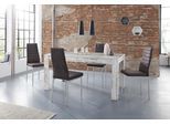 Essgruppe OTTO HOME "Lynn160/Kate", weiß (antikweiß, anthrazit), B:160cm, Sitzmöbel-Sets, Essgruppe, Tisch mit 4 Stühlen