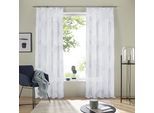 Gardine OTTO HOME "Belem" Gr. 4, weiß, B:140cm H:245cm, Voile, Polyester, Gardinen, Gardine, 1 bzw. 2 Schals, Vorhang, Fertiggardine, Kreise, Topseller