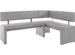 Eckbank OTTO HOME "Charissa", grau (hellgrau (arizona 4411)), B:190cm H:90cm T:140cm, Holzwerkstoff, Massivholz, Sitzbänke, Eckbank, in 3 Größen, verschiedene Qualitäten
