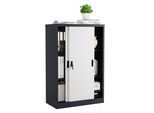 Aktenschrank VCM "Büroschrank Stahlschrank abschließbar Malivo 3fach", weiß (anthrazit, weiß), B:80cm T:40cm, Obermaterial: 100% Metall MT., Schränke, Aktenschrank