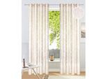 Gardine OTTO HOME "Anna" Gr. 5, beige (sand), B:140cm H:265cm, Ausbrenner, Polyester, Viskose, Gardinen, Gardine, Bestseller, Äste-Motiv, Viskose, Polyester