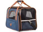 HUND IST KÖNIG ® Hundetasche Katzentasche | robust & formstabil | faltbar & platzsparend dunkelblau M