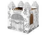 Bankers Box XL Burg, Pappburg zum Ausmalen und Spielen, FSC-Karton, werkzeugfrei aufbauen, 940 x 1088 x 940 mm, ab 3 Jahren, weiss