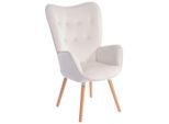 Ti'me Sessel, Creme, Natur, Holz, Buche, 66x109x71 cm, erweiterbar (Typenauswahl), Wohnzimmer, Sessel, Polstersessel