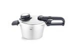 Fissler Schnellkochtopf Vitavit Premium, Edelstahl, Metall, 2.5 L, farblich gekennzeichnete Kochstufenanzeige, Druckregelventil, Gegengriff, Kochen, Töpfe, Schnellkochtöpfe