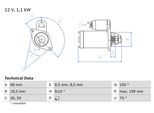 BOSCH Starter 0986020870 für Opel Fiat Vaughall