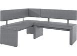 Eckbank OTTO HOME "Charissa", grau (grau (fantasy 8202)), B:170cm H:90cm T:140cm, Holzwerkstoff, Massivholz, Sitzbänke, Eckbank, in 3 Größen, verschiedene Qualitäten