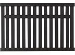 Gartenzaun PLUS "Country", schwarz, H:96cm L:150cm, Massivholz, Stahl, Zaunelemente, Höhe: 96 cm, Gesamtlänge: 4,86 bis 23,94 m, zum Einbetonieren