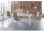 Essgruppe OTTO HOME "Lynn160/Kate", weiß (antikweiß, hellgrau), B:160cm, Sitzmöbel-Sets, Essgruppe, Tisch mit 4 Stühlen