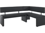 Eckbank OTTO HOME "Charissa", schwarz, B:210cm H:90cm T:140cm, Holzwerkstoff, Massivholz, Sitzbänke, Eckbank, in 3 Größen, verschiedene Qualitäten