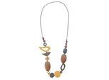 Lange Kette "Birds", Damen, Gr. onesize, Holz, braun, COLLEZIONE ALESSANDRO, Basic, Halsketten, aus Holzperlen in verschiedenen Farben und Formen