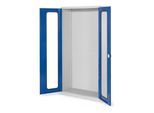 Kappes Systemschrank Leergehäuse Serie 400 RAL 7035/5010 Sichtfenstertüren (1250.00.5016)