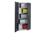 Kappes Systemschrank Serie 400 RAL 7035/7016 Vollblechtüren 4 Fachböden (1250.01.1024)