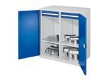 Kappes Schwerlastbeistellschrank Mod. 73 RAL 7035/5010 Doppelwandtüren mit Ausstattung (1472.04.2016)