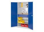 Kappes Schubladenschrank RasterPlan RAL 7035/5010 Mod. 24 Tür innen Schlitzplatten (1460.04.4016)