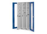 Kappes Vertikalschrank RasterPlan Mod. 85 RAL 7035/5010 Sichtfenstertür mit Ausstattung (1467.01.5016)