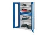 Kappes Schwerlastschrank OMT Mod. 45 RAL 7035/5010 Sichtfenstertüren (1462.09.5016)