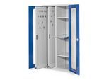 Kappes Vertikalschrank RasterPlan Mod. 84 RAL 7035/5010 Sichtfenstertür mit Ausstattung (1465.04.5016)