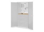 Kappes Schubladenschrank RasterPlan RAL 7035 Mod. 17 Tür innen Lochplatten (1460.07.3013)
