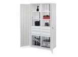 Kappes Schwerlastschrank MMT Mod. 55 RAL 7035 Türen innen Schlitzplatten (1463.10.4013)