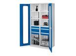 Kappes Schwerlastschrank MMT Mod. 52 RAL7035/5010 Sichtfenstertüren (1463.04.5016)
