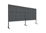 Kappes Trennwand RasterPlan Doppelfeld 180° H1500 mm RAL 7016 Ausstattung 3 LP (7213.00.3408)
