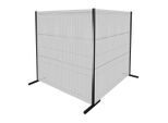 Kappes Trennwand RasterPlan Doppelfeld 90° H2000 mm RAL 7035 8 LP (7265.00.3413)