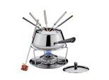 Spring Fondueset Classic Eco, Silber, Metall, 4-teilig, 42.3x10.9x21.9 cm, Spritzschutz, Küchengeräte, Tischgrills & Fondues, Fondue-Sets