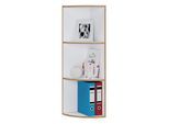 VCM Holzregal stehend platzsparendes Eckregal Maße Bücherregal ca. H. 110 x B. 33 x T. 33 cm elegantes Regal Büroregal – Salia 3fach
