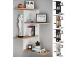 VCM Holzregal hängend platzsparendes Regal Maße: H. 77 x B. 45 x T. 45 cm Elegantes Regal hängend Aufbewahrungsregal Bücherregal Wandboard - Regal Balos