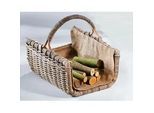 Kaminholzkorb LOCKER, grau, Rattan, Aufbewahrungsboxen