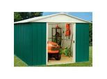 Gerätehaus YARDMASTER "Bayern 108", grün, Stahlblech, Gerätehäuser, Metall, mit Bodenrahmen