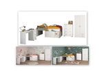 Jugendzimmer-Set PARISOT "Parisot, Milky 11", grau (weiß), ohne Matratze, B/H: 90cm x 200cm, Schlafzimmermöbel-Sets, viel Stauraum, komplettes Zimmer, für Jungen und Mädchen