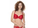 Bügel-BH MEY "Amorous", Damen, Gr. 70, Cup F, rot (rubin), Spitze, Obermaterial: 87% Polyamid, 13% Elasthan, BHs Bügel-BH, hauchfeine Dessous-Schalen verleihen eine natürliche, runde Form