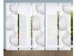 Schiebegardine HOME IN GREEN "SPIRO" Gr. 1, grau, B:60cm H:245cm, Polyester, Gardinen, Schiebegardine, SET DIGITALDRUCK,BAMBUSOPTIK RECYCELT