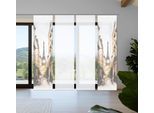 Schiebegardine HOME IN GREEN "FRANCQ", beige (natur), B:60cm H:245cm, Polyester, Gardinen, Schiebegardine, Bambusoptik, SET, recycelt, Digitaldruck
