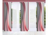 Schiebegardine HOME IN GREEN "ELANIA" Gr. 1, rot, B:60cm H:245cm, Polyester, Gardinen, Schiebegardine, SET DIGITALDRUCK,BAMBUSOPTIK RECYCELT